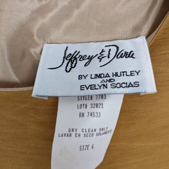 Vintage Jeffery And Dara Polyester Floral Ombre Dress Size 6 - Picture 7 of 8